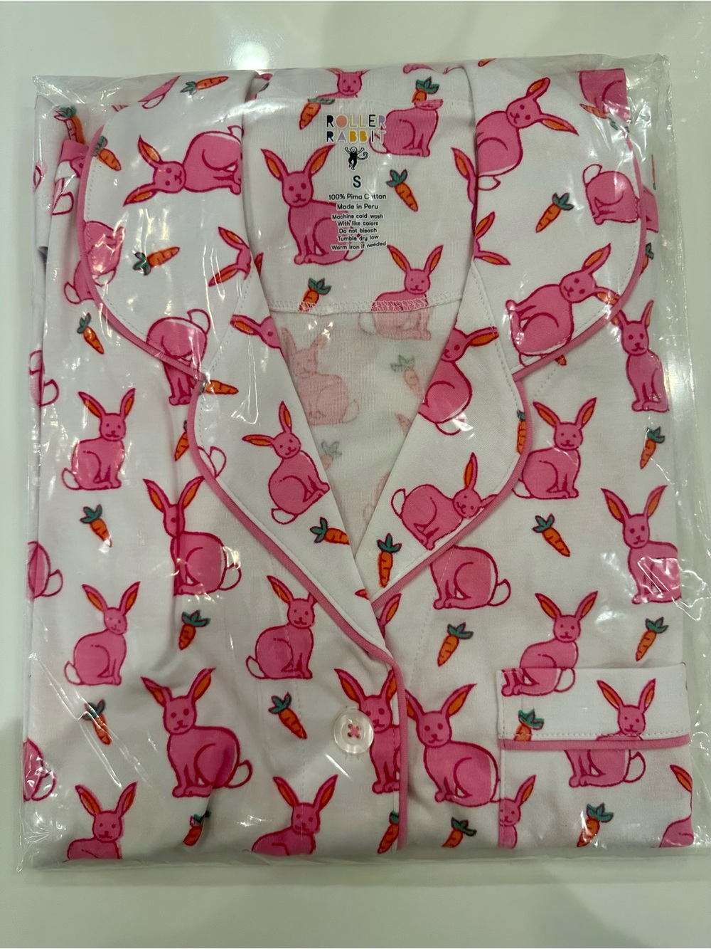 Roller Rabbit Pink Romy The Rabbit polo Pajama Set - Picture 4 of 4